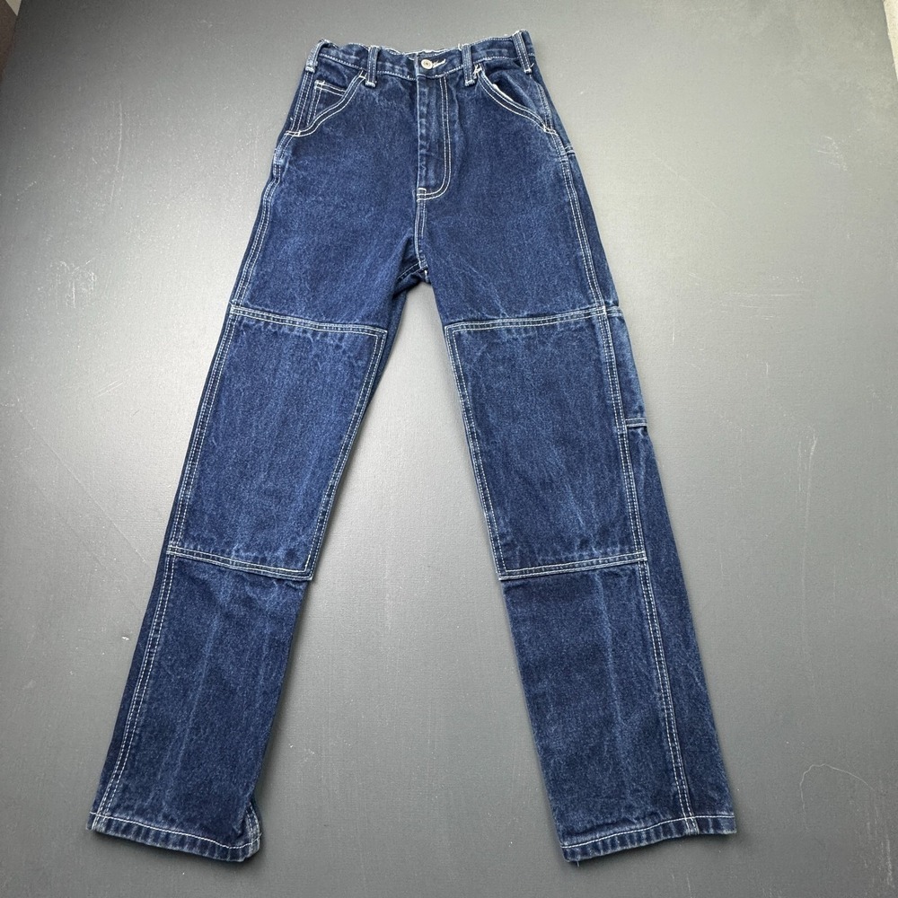 J. Galt Jeans Women's Small 24x26 Carpenter Painter High Rise Blue Dark Wash Y2K